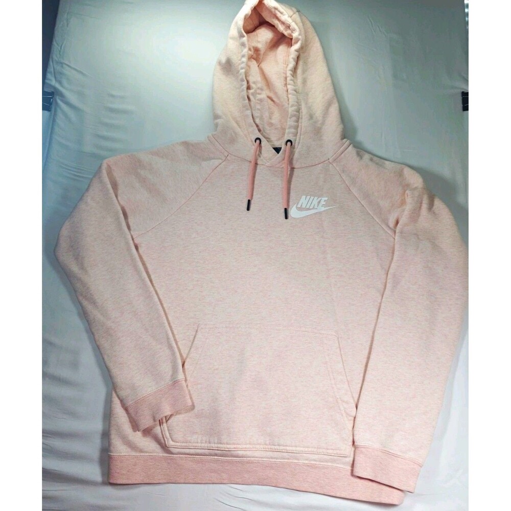 Nike Men's Pink Pullover Hoodie Size S Logo Hooded Pockets